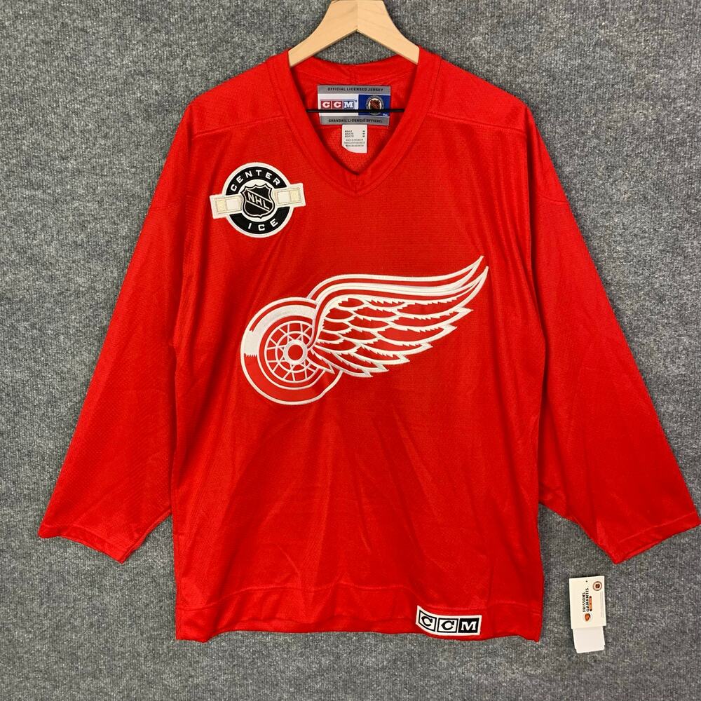 NEW Vintage 90s Detroit Red Wings NHL Hockey Jersey CCM Size M‎